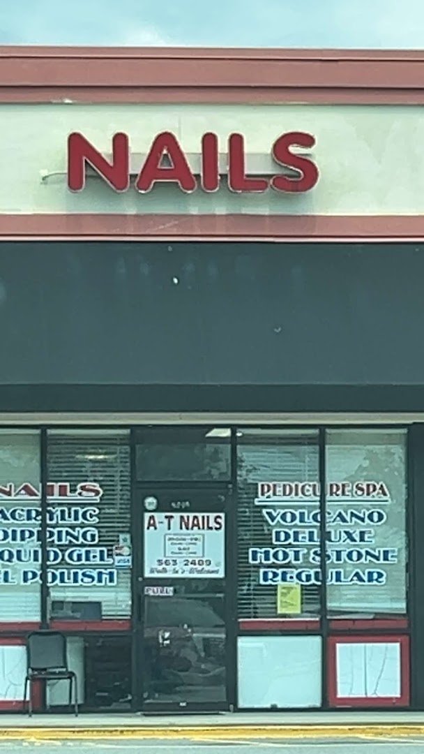 Nail salon interior with manicure stations